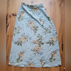 90s First Option Blue Floral Skirt